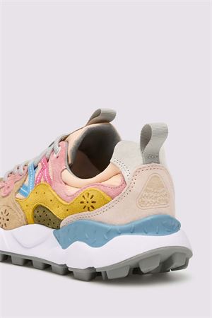 Sneakers in suede e tessuto tecnico Rosa, Verde 2017817011M71 FLOWER MOUNTAIN | Sneaker | 2017817011M71